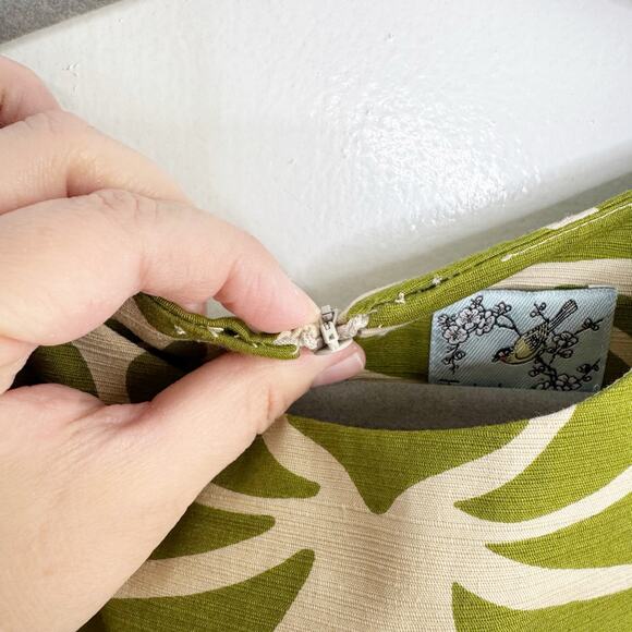 Tabitha Anthropologie Florida Room Green Patterned Retro Style Dress 2 Pencil - Picture 8 of 13